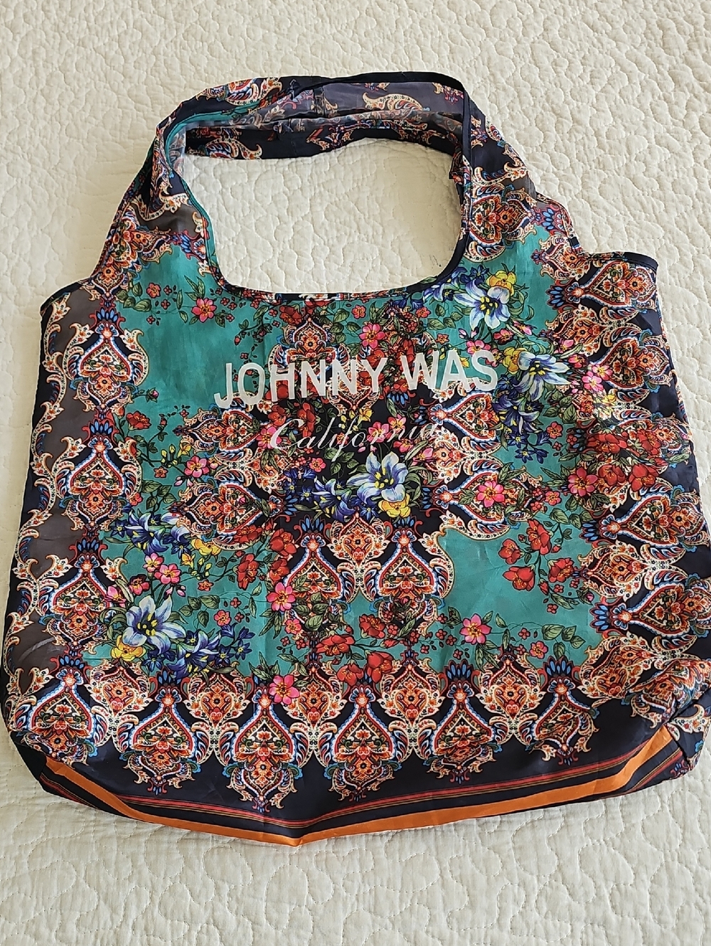 🌷HP🌷JOHNNY WAS California Large Floral Nylon Tote Bag